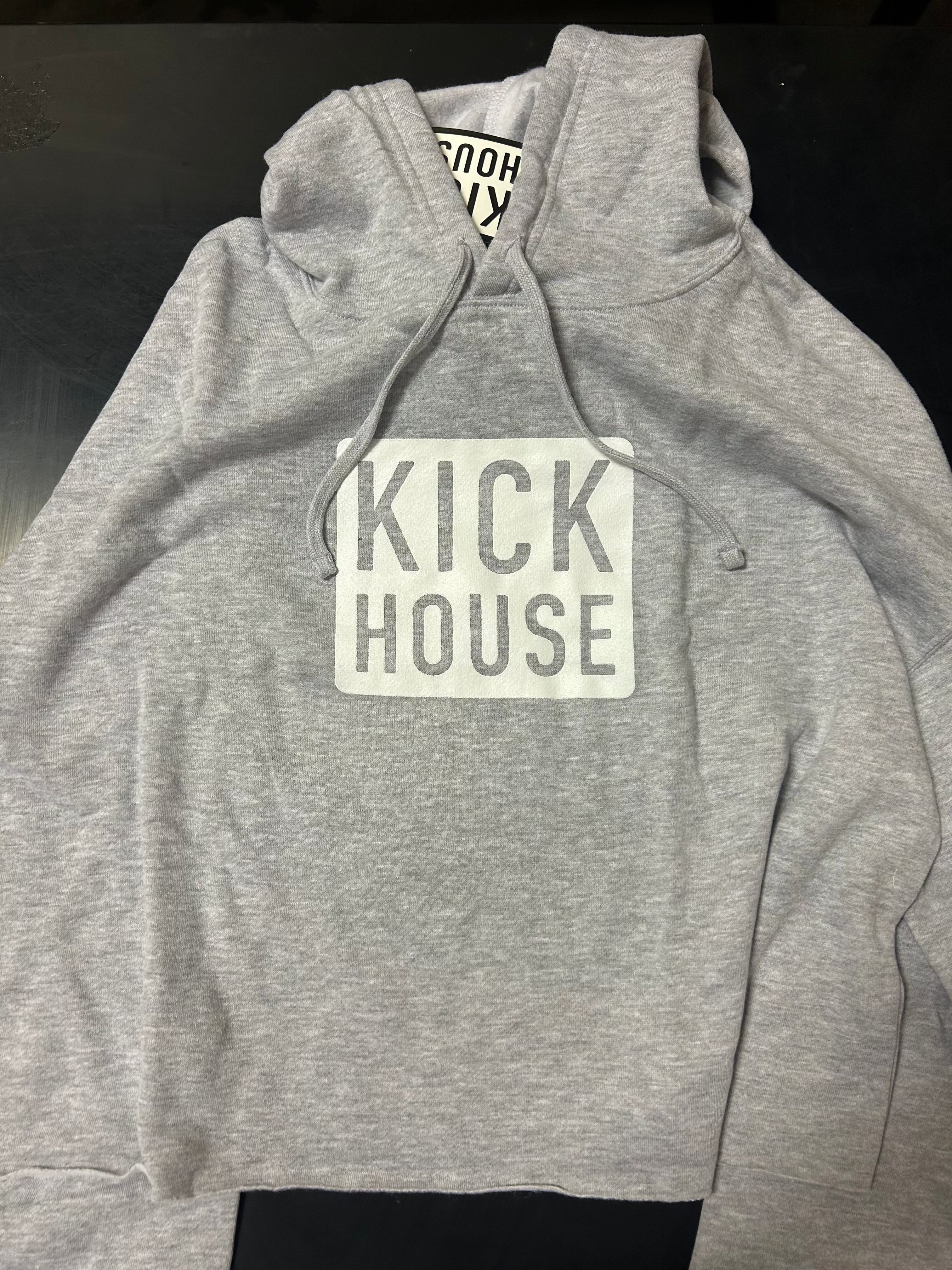 Stacked Logo Cropped Hoodie Kickhouse Boxing