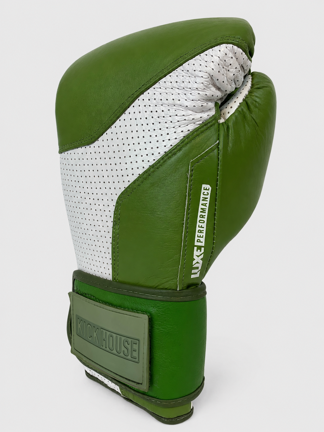 Luxe LTE Boxing Gloves - Matte Green + White Edition
