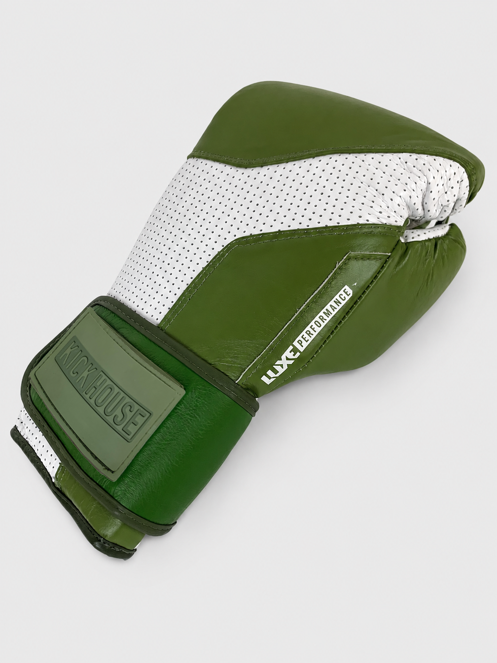 Luxe LTE Boxing Gloves - Matte Green + White Edition