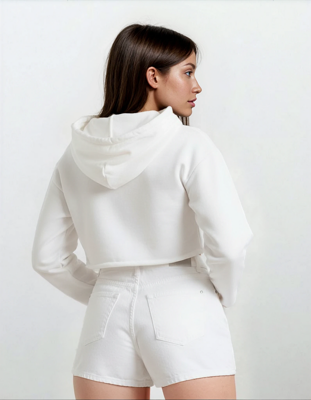 Stacked Logo Cropped Hoodie Kickhouse Boxing