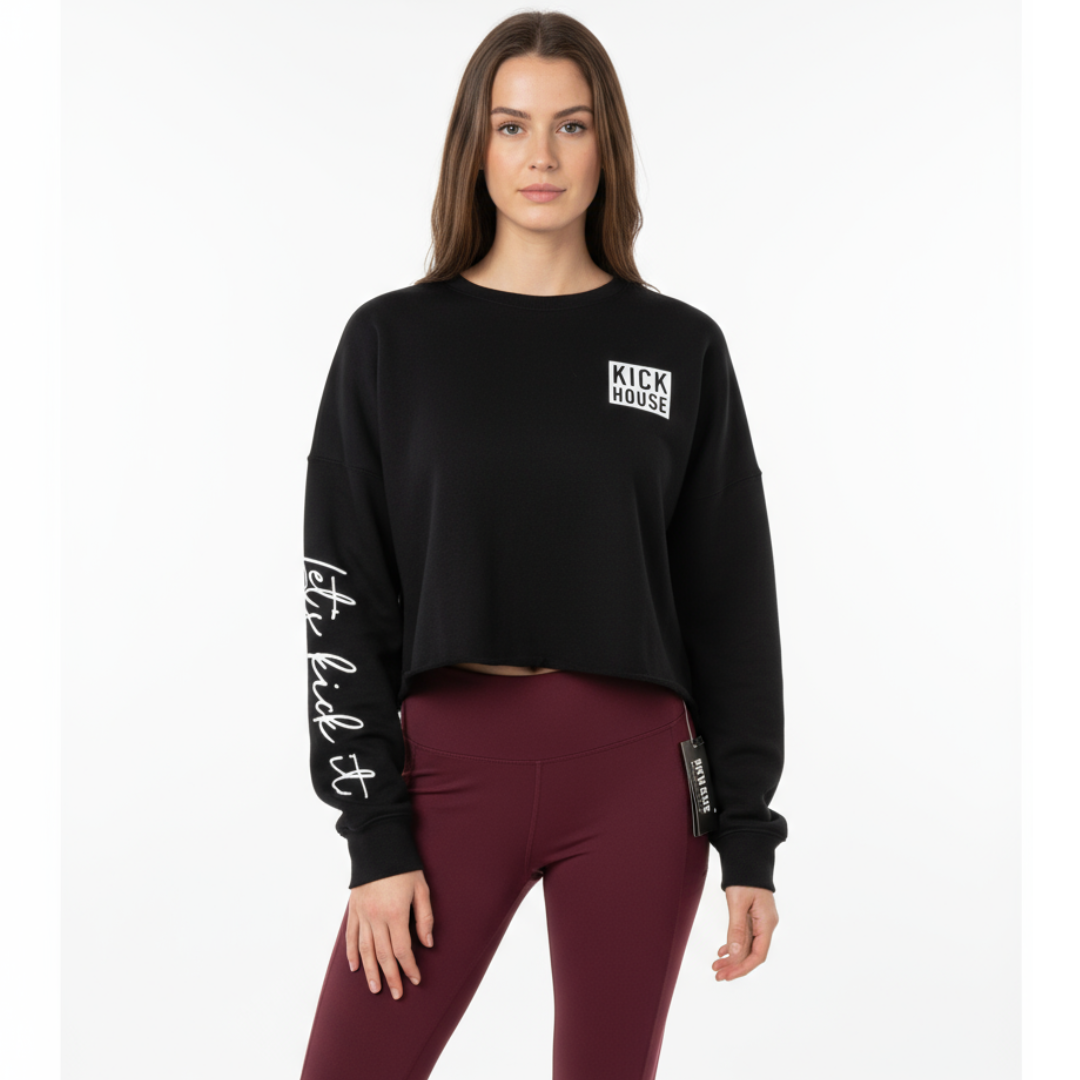 Ladies Cropped Fleece Kickhouse Boxing