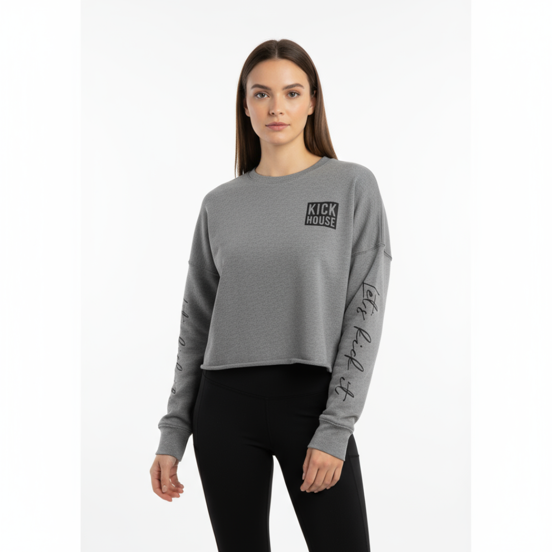 Ladies Cropped Fleece Kickhouse Boxing