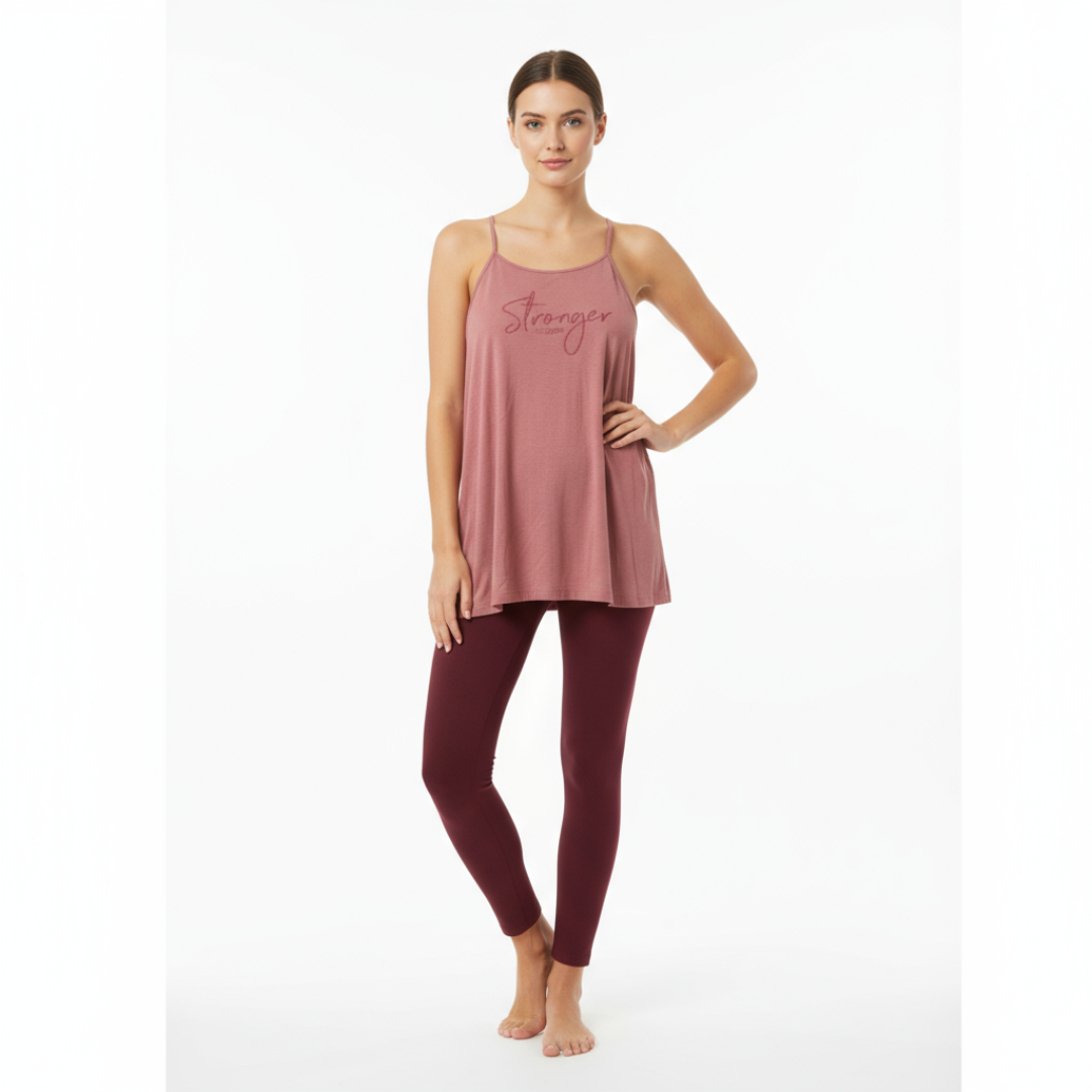 Ladies Flowy High Neck Tank