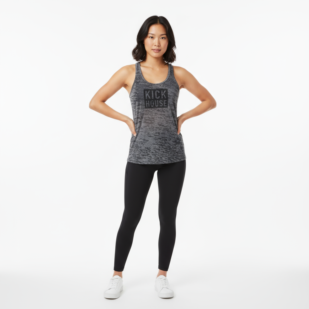 Stacked Ladies Burnout Tank