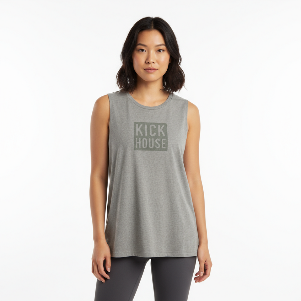 Stacked Logo Women's Flowy Muscle Tank
