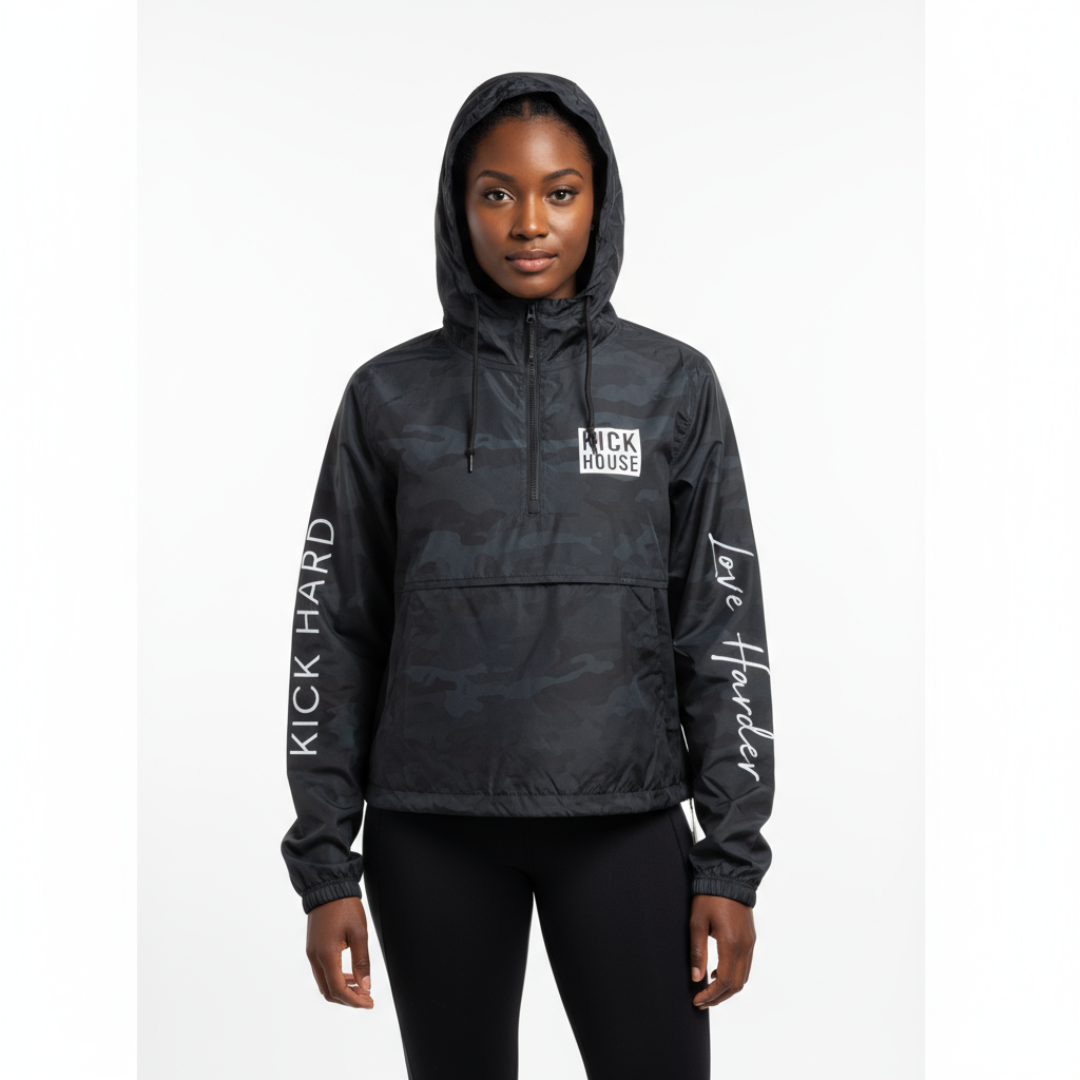 Ladies Crop Windbreaker Kickhouse Boxing