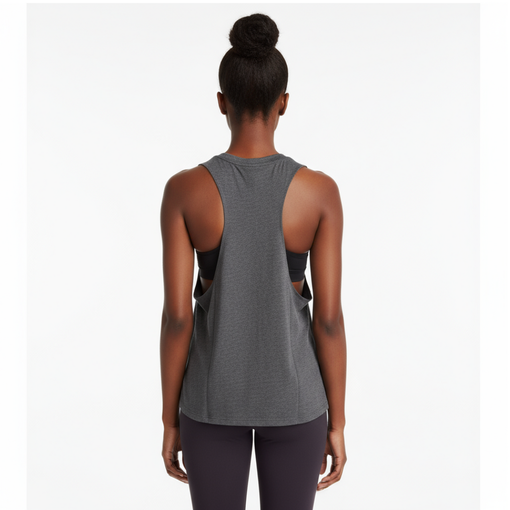 Stacked Logo Women's Racer back Cropped Tank Kickhouse Boxing