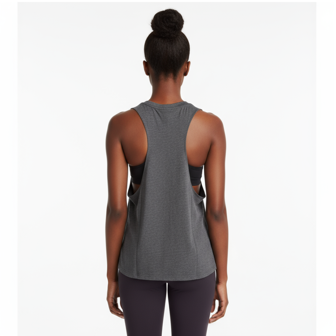 Stacked Logo Women's Racer back Cropped Tank Kickhouse Boxing