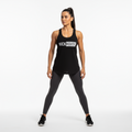 Linear Logo Women's Flowy Racer Back Tank Kickhouse Boxing