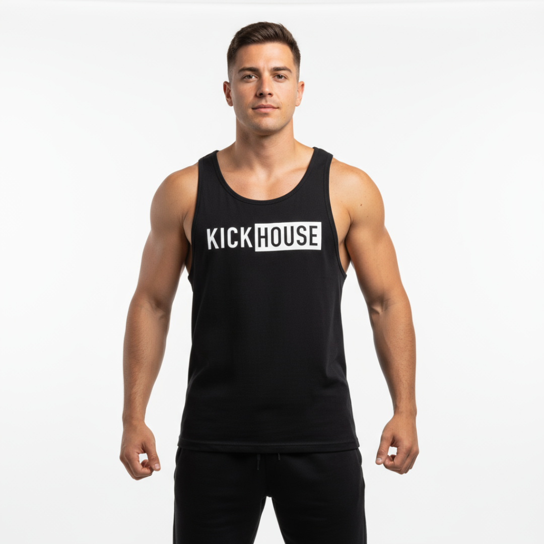 Linear Logo Men's Tank Kickhouse Boxing