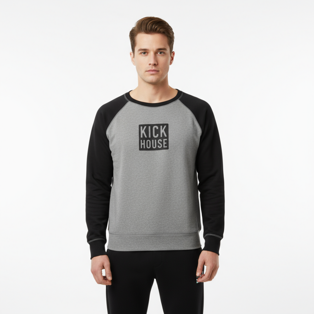 Unisex Stacked Logo Wideneck Sweatshirt Kickhouse Boxing