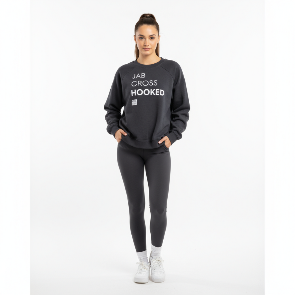 Ladies Raglan Pullover Fleece Kickhouse Boxing