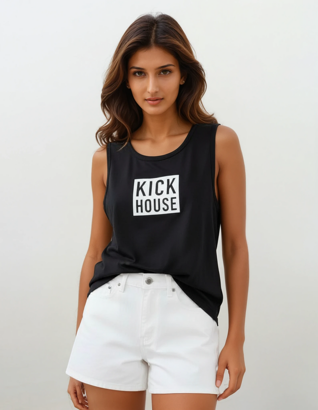 Stacked Logo Women's Flowy Muscle Tank